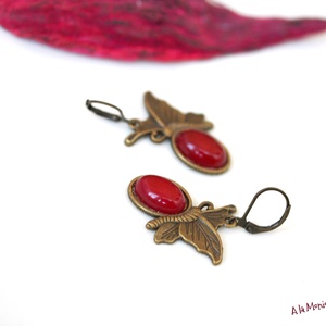 Cercei cu fluturas de jad - Artynos.ro