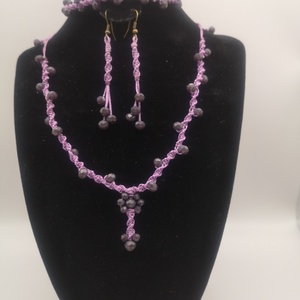 Set bijuterii Lavender feel (4 piese) , Bijuterii, Seturi de bijuterii, Înnoda, ARTYNOS