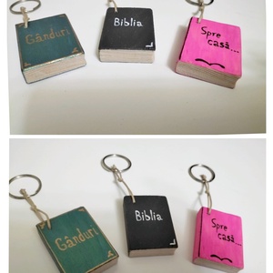 Breloc carte, Geantă și husă, Accesorii genți, Breloc, Obiecte pictate, Prelucrarea lemnului, ARTYNOS