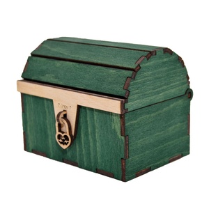 Cufaras din lemn, verde, 14 x 10 x 11 cm, Casa & Stil de viata, Materiale de depozitare si sortare, Cutie depozitare, Prelucrarea lemnului, ARTYNOS