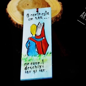 Semn de carte pictat , Arte vizuale și accesorii , Cărți de calendar, cărți sport, Pictură, ARTYNOS