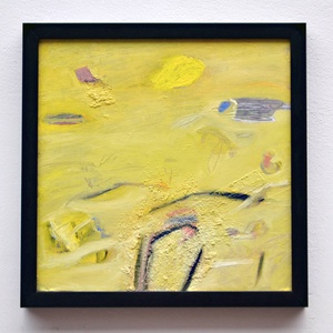 Pictura ulei pe panza, pictura abstracta, tabou galben tablou abstract galben pictura galbena relief decoratiune perete, Arte vizuale și accesorii , Picturi, Pictură în ulei, Pictură, ARTYNOS