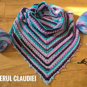 al tip guler crosetat, Îmbrăcăminte și modă, Eșarfe, pălării, fularuri, Șaluri, Croșetat, ARTYNOS