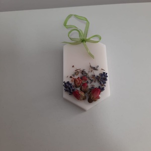 Odorizant din ceara dreptunghiular cu trandafiri si lavanda - Artynos.ro