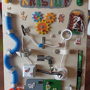 Tabla panou senzorial din lemn, 2-6 ani, cu lampi Led, doua fete pentru mai multi copii de ex. gradinita, Jucarii si echipamente pentru copii, Jocuri de gandire, Curcubeu Montessori, jocuri Waldorf, Cusatura, Prelucrarea lemnului, ARTYNOS