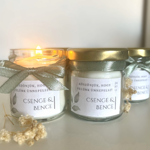 Lumanare din ceara de soia cadou de multumire pentru nunta - 40 ml, Accesorii nunta, Amintiri si cadouri de nunta, Cadouri de bun venit nunta, , ARTYNOS
