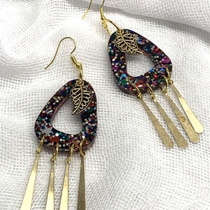 Cercei handmade unicat din rasina - Artynos.ro