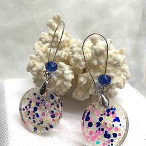 Cercei handmade unicat din rasina - Artynos.ro