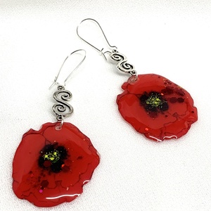 cercei handmade unicat din rasina  00511 - Artynos.ro