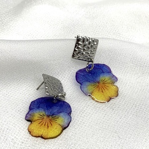 cercei handmade unicat din rasina 00517 - Artynos.ro