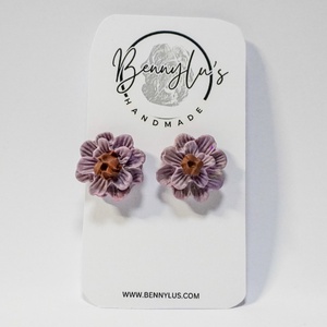 Cercei Handmade Lut Polimeric Bloom Lilac - Studs - Artynos.ro