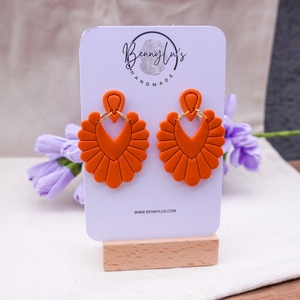 Cercei Handmade Lut Polimeric Tangerine - Artynos.ro