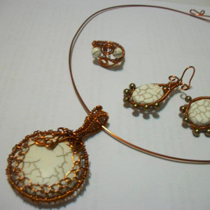 Sârmă de cupru și magnetit - set de bijuterii, Bijuterii, Seturi de bijuterii, Confecționarea bijuteriilor, ARTYNOS