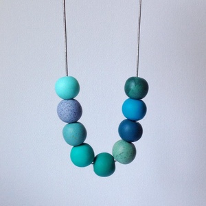 Colier modern colier margele verzi bijuterie contemporana colier minimalist colier verde colier minimal geometric - Artynos.ro