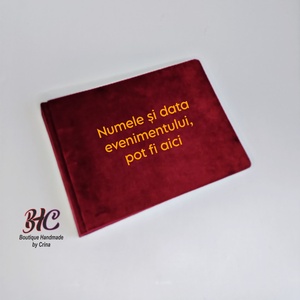 Album foto handmade velur grena, Accesorii nunta, Amintiri si cadouri de nunta, Albume foto de nunta, , ARTYNOS