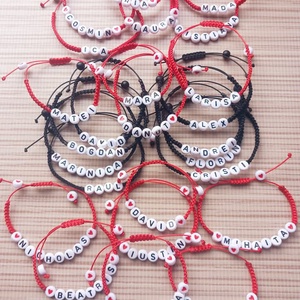 Brățări personalizate cu nume sau inițiale , Bijuterii, Brățări, Brățări cu nume, Împletituri, broderie cu mărgele, Împletitură, ARTYNOS