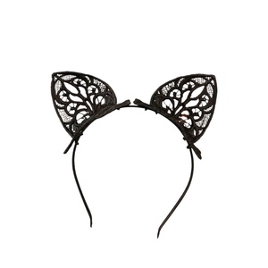 Cordeluta Urechi negre Brodate, Imbracaminte si moda, Accesorii par, Accesorii de par, , ARTYNOS