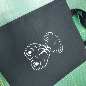 Sacoșă Drag de cățeluși, Geantă și husă, Geantă pentru cumpărături, Geantă shopper, geantă tote, geantă textilă, Broderie, ARTYNOS