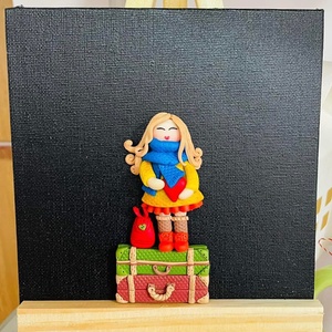 Tablou păpușa , Casa & Stil de viata, Accesorii pentru decorat casa, Picturi murale, Tablouri/picturi pe panza, Lucrare cu argila, Papusi si fabricare de marionete, ARTYNOS