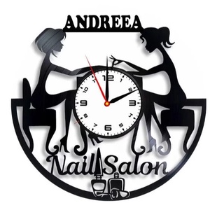SALON MANICHIURA-ceas de perete(personalizabil), Casa & Stil de viata, Accesorii pentru decorat casa, Decoratiuni de pereti, decoratiuni suspendate, Ceasuri de perete, , ARTYNOS
