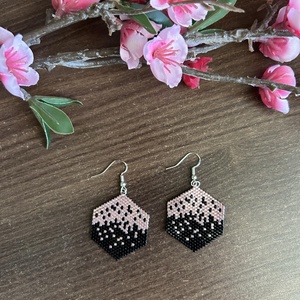 Cercei handmade romb, DIY - pregateste-ti singur, Modele cu margele, Altele, ARTYNOS