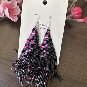 Cercei fucsia miyuki, Bijuterii, Cercei, Cercei drop, Altele, ARTYNOS