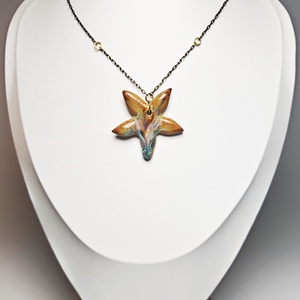 Colier Autumn Star din portelan, Bijuterii, Coliere, Coliere cu pandantive, Ceramica, ARTYNOS