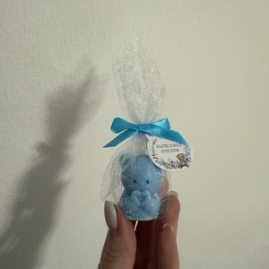 Mărturii personalizate pentru botez - ursuleț cu inimioară, Jucării și echipamente pentru copii, Daruri de botez, Lumânare și fabricarea lumânărilor, ARTYNOS