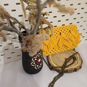 Poseta Macrame, Geantă și husă, Genți de umăr și genți de mână, Geantă de umăr sling, Înnoda, ARTYNOS