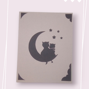 Felicitare 'Cat couple on the Moon' - Artynos.ro