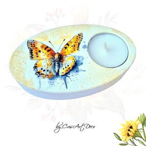 Suport decorativ pentru lumanare - fluturas 121442 - Artynos.ro