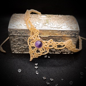Micromacrame Colier Ametist Fairy - Artynos.ro