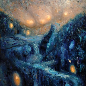 Pictura ulei El hogar de la nieves, Arte vizuale si accesorii , Picturi, Pictura in ulei, Pictura, ARTYNOS