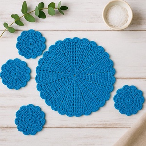 Set de suporturi crosetate manual, Casa & Stil de viata, Accesorii pentru echipamente de bucatarie, Accesorii de servire, Vesela, farfurii, Crosetat, ARTYNOS