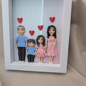 Tablou personalizat cu figurine modelate din lut polimeric - Familia, Casa & Stil de viata, Accesorii pentru decorat casa, Picturi murale, Panouri si tablouri, panouri decorative, Papusi si fabricare de marionete, Plastilina, ARTYNOS