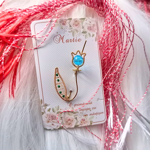 Martisor brosa Lalea albastra - Artynos.ro