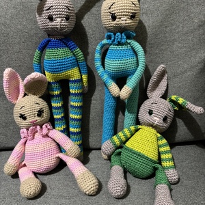 Iepuraș cu picioare lungi, Jucării și echipamente pentru copii, Jucării și accesorii pentru copii, Păpuși de joacă, Croșetat, Cusătură, ARTYNOS