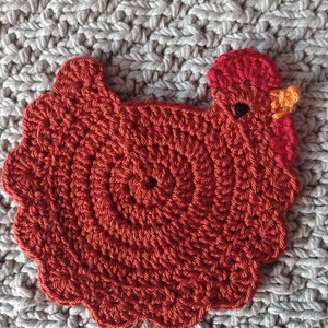 Suport de pahar coaster gaina, Casa & Stil de viata, Accesorii pentru echipamente de bucatarie, Accesorii de servire, Suporturi pahare, Crosetat, ARTYNOS