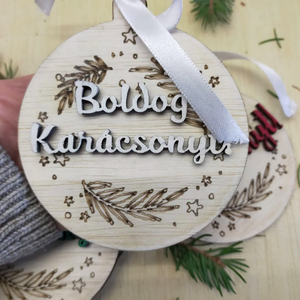 Ornament pentru brad Personalizat 3D, Casă & Stil de viață, Accesorii pentru decorat casa, Ornamente, Prelucrarea lemnului, ARTYNOS
