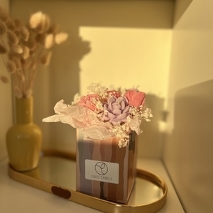 Atanjament din flori de ceară de soia parcumatâ, Casă & Stil de viață, Lumânări, parfumuri, arome, Difuzor aromatic, Aranjament de flori, Lumânare și fabricarea lumânărilor, ARTYNOS