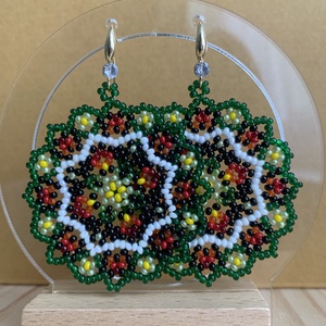 Cercei mandala din margele, Bijuterii, Cercei, Cercei rotunzi, Confectionarea bijuteriilor, ARTYNOS