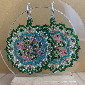 Cercei mandala din margele, Bijuterii, Cercei, Cercei rotunzi, Confectionarea bijuteriilor, ARTYNOS