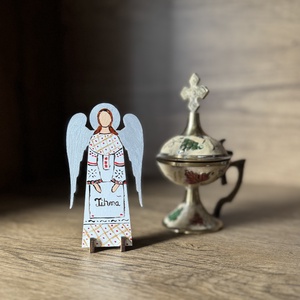Îngeraș pictat manual, Casă & Stil de viață, Accesorii pentru casă și grădină, Decorațiuni exterioare și de grădină, Pictură, ARTYNOS
