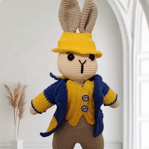 Iepuraș croșetat cu hăinuțe detașabile , Jucării și echipamente pentru copii, Jucării și accesorii pentru copii, Păpușă de îmbrăcat, Croșetat, Cusătură, ARTYNOS