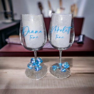Se numește pahar de vin sau pahar de șampanie pentru martori., Casă & Stil de viață, Accesorii pentru echipamente de bucătărie, Accesorii de servire, Pahare vin, , ARTYNOS