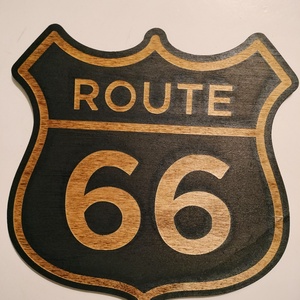 Route 66, Casă & Stil de viață, Accesorii pentru decorat casa, Decorațiuni de pereți, decorațiuni suspendate, Placă decorativ, Prelucrarea lemnului, Obiecte pictate, ARTYNOS