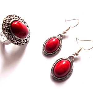 set howlite rosu 44169 - Artynos.ro