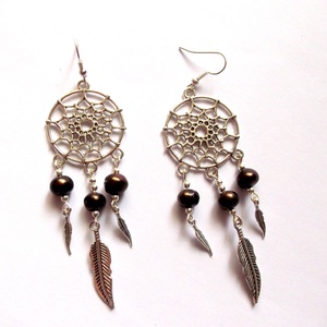 cercei Dreamcatcher cu perle naturale 39700 - Artynos.ro