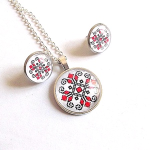 set bijuterii motiv traditional 34930 - Artynos.ro