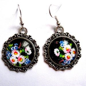 cercei cu motiv floral 30208, Bijuterii, Cercei, Cercei agatati, Confectionarea bijuteriilor, ARTYNOS